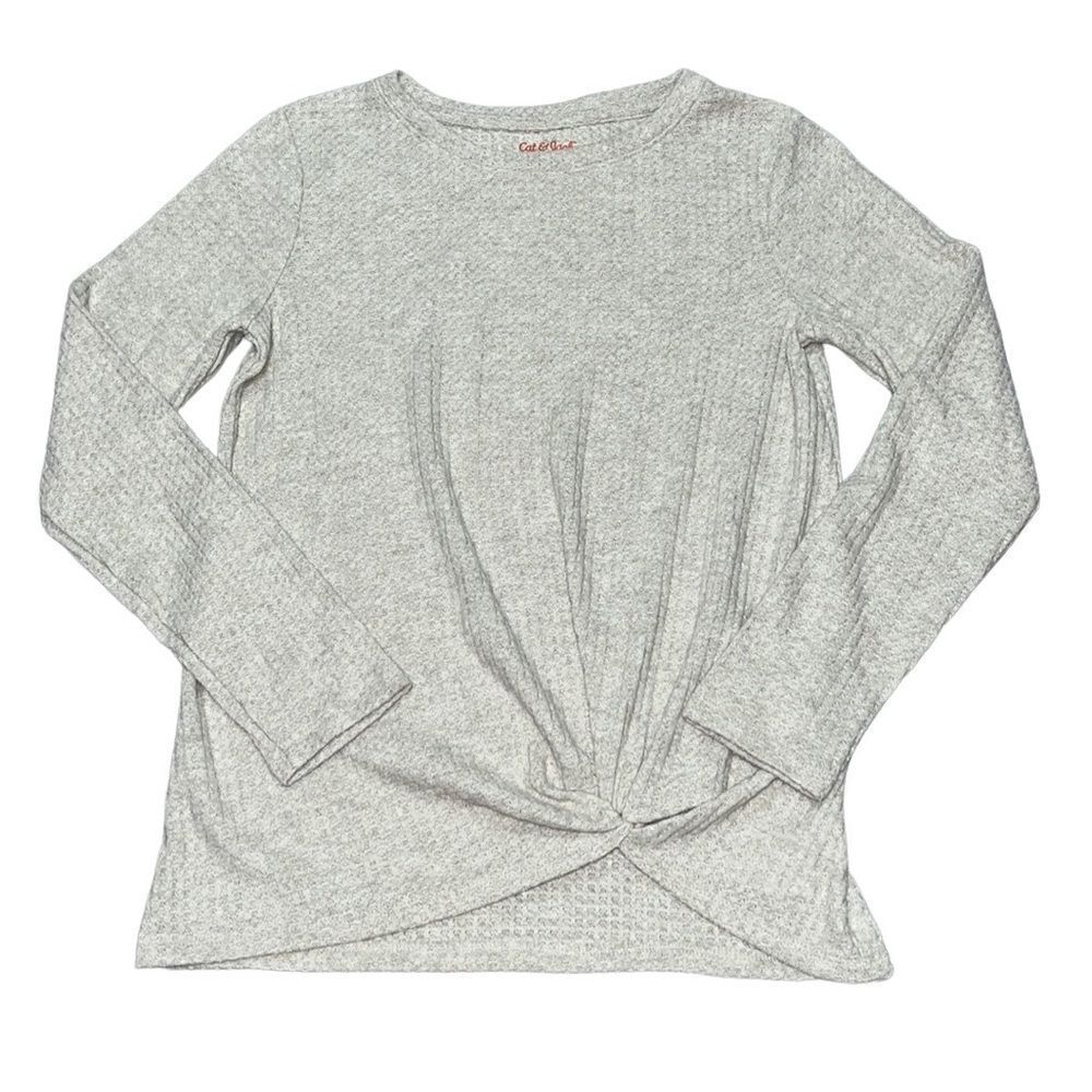 Cat & Jack Super Soft Waffle Knit Knot Hem Top